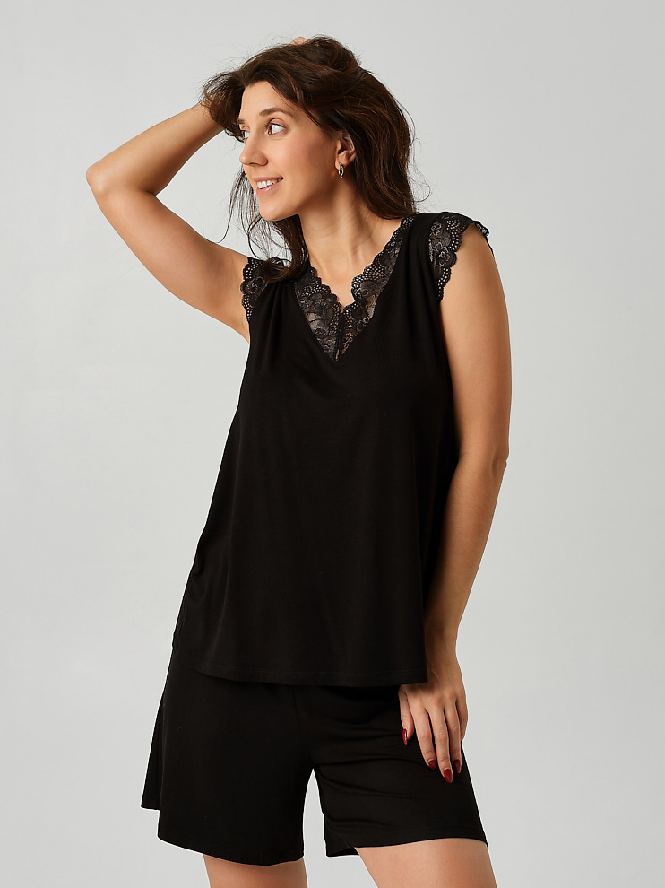 Шорты из вискозы Lili Черный_9230