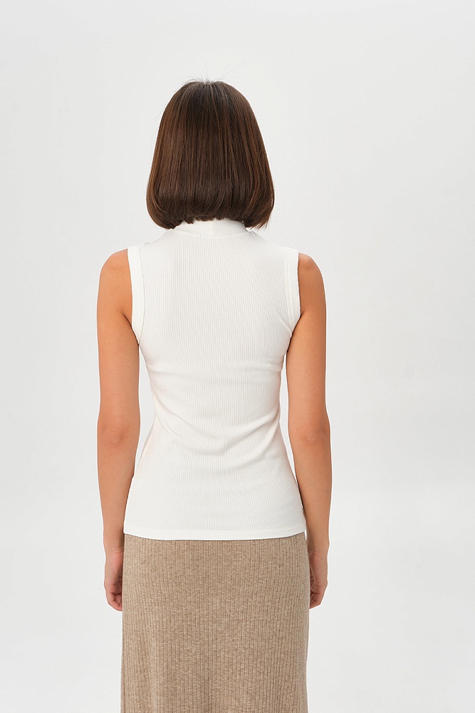 Майка со стойкой Flat Молочный_16821