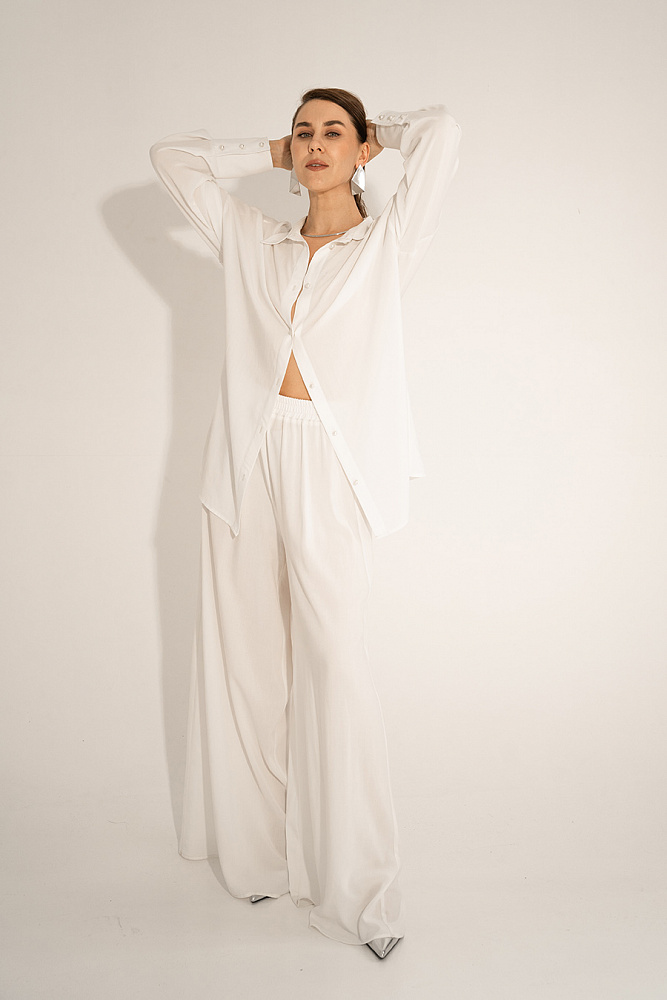 Рубашка удлиненная Wedding Молочный_15524