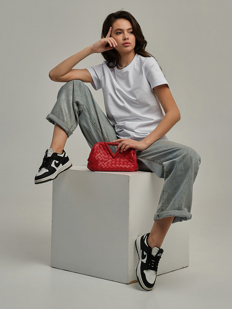 Футболка из эластичного хлопка Nelly Белый_11091