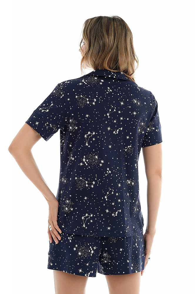Пижама из хлопка, комплект Slow beauty Созвездия_8081