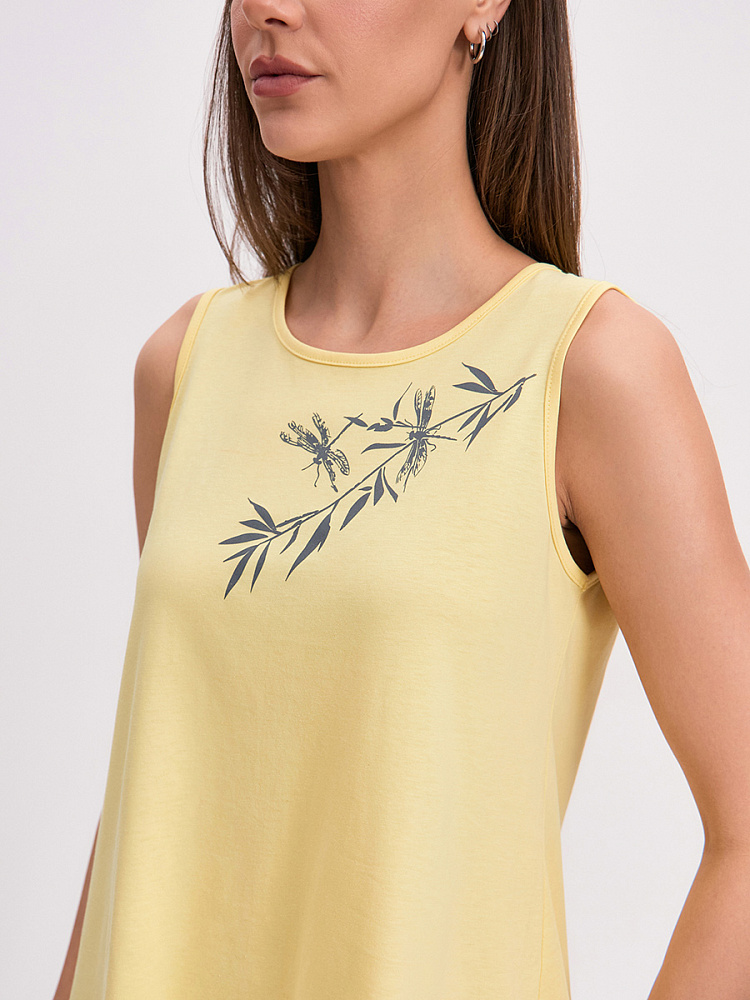 Платье из хлопка Color Print Желтый_15088