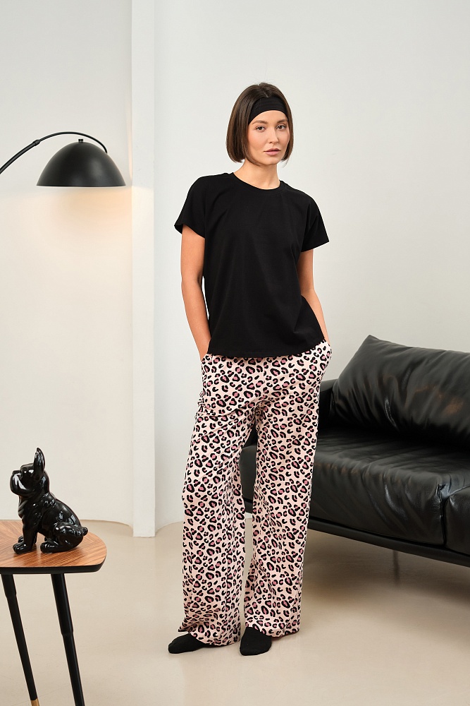 Футболка из эластичного хлопка Megan Черный_17493