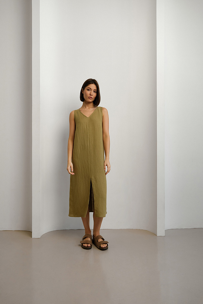 Сарафан длинный Sonet Хаки_15082