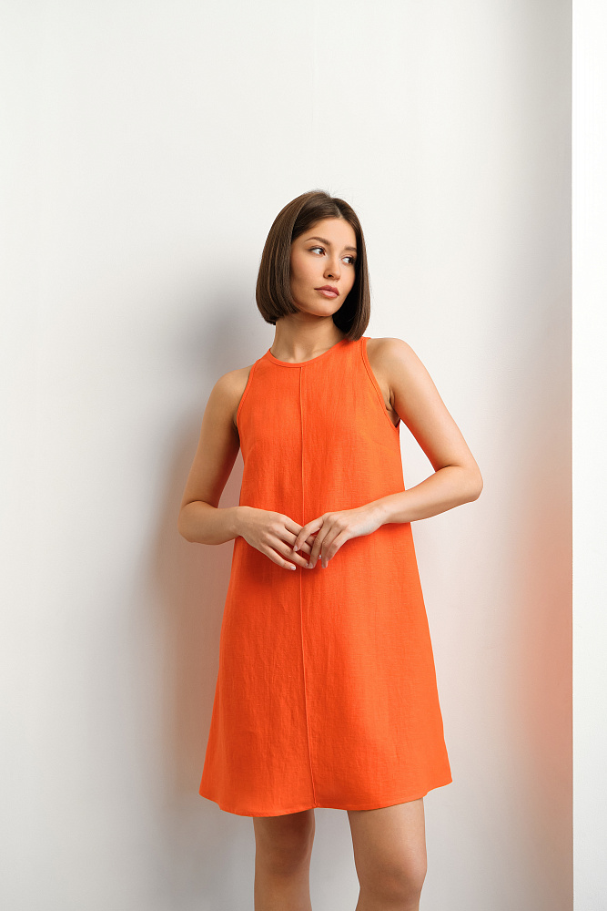 Платье изо льна Sonet Оранжевый_15039