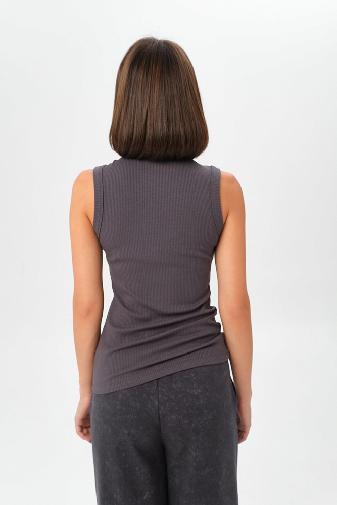 Майка со стойкой Flat Графит_16831