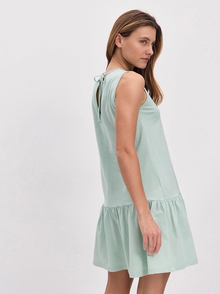 Платье из хлопка Color Print Мятный_14849