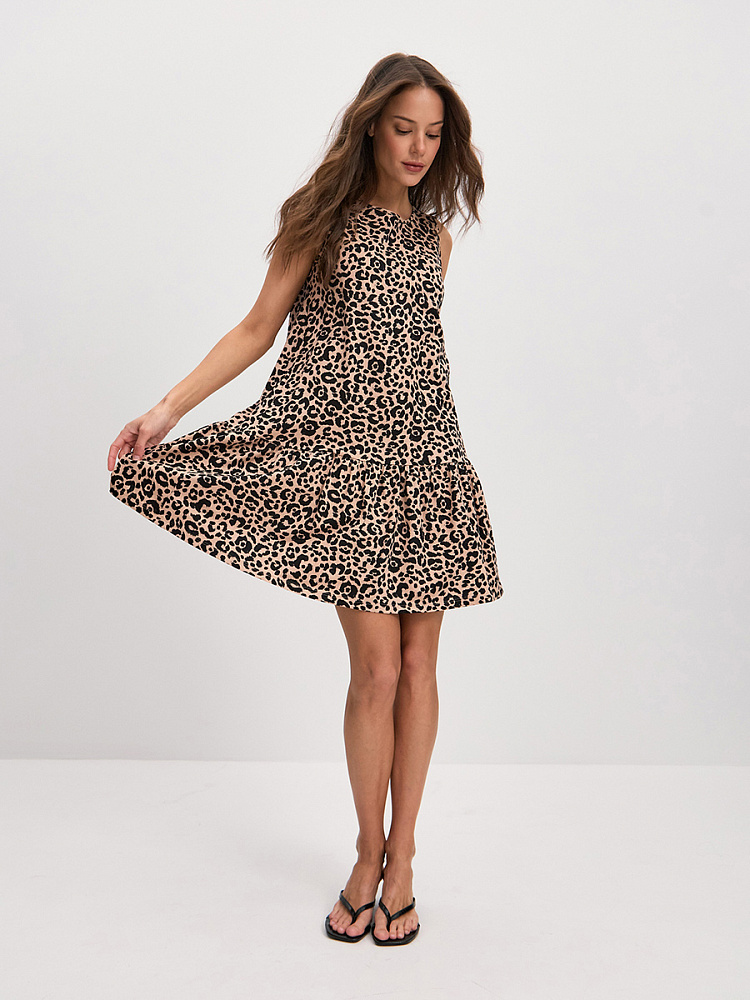 Платье из хлопка Kira Леопардовый_14794