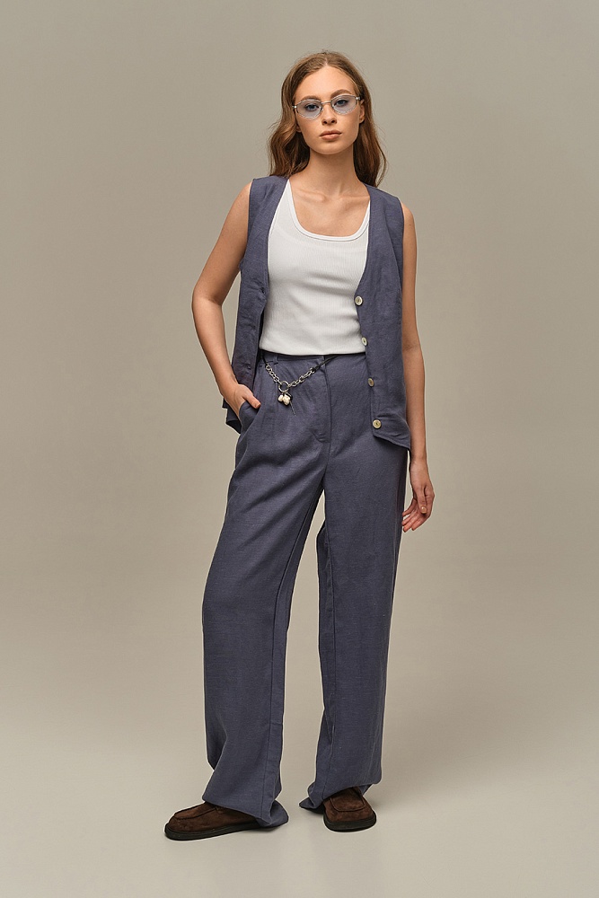 Майка трикотажная в рубчик Flat Белый_16658