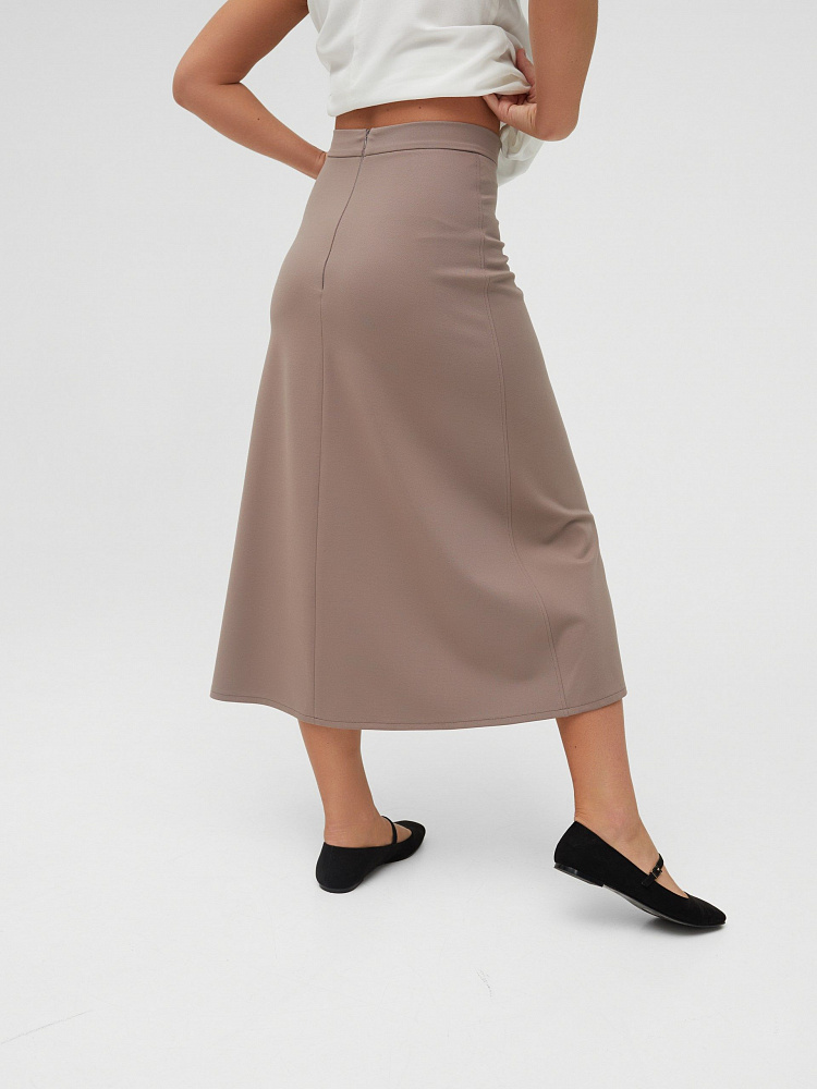 Юбка трапеция Jersey Капучино_11989