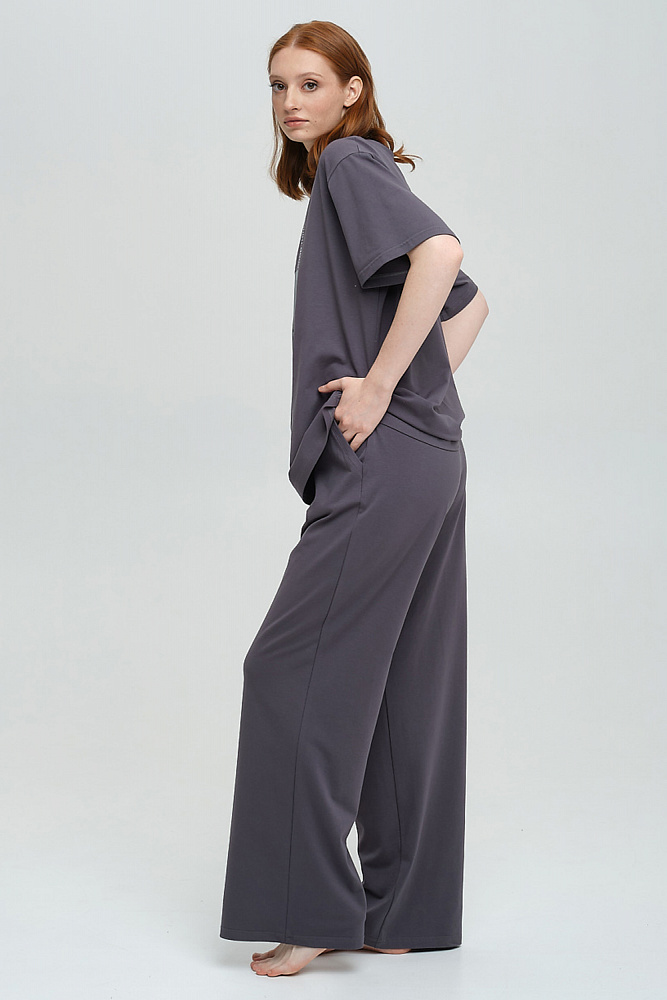 Брюки из эластичного хлопка с карманами Bloom Графит_8532