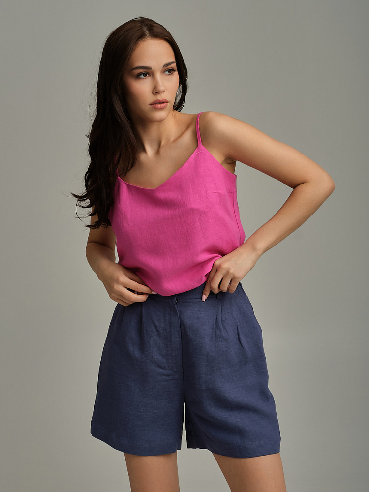 Топ изо льна Sonet Фуксия_9884