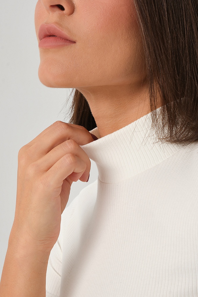 Футболка трикотажная в рубчик Flat Молочный_16900