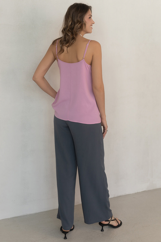 Топ из струящегося штапеля Pretty Розовый_6934