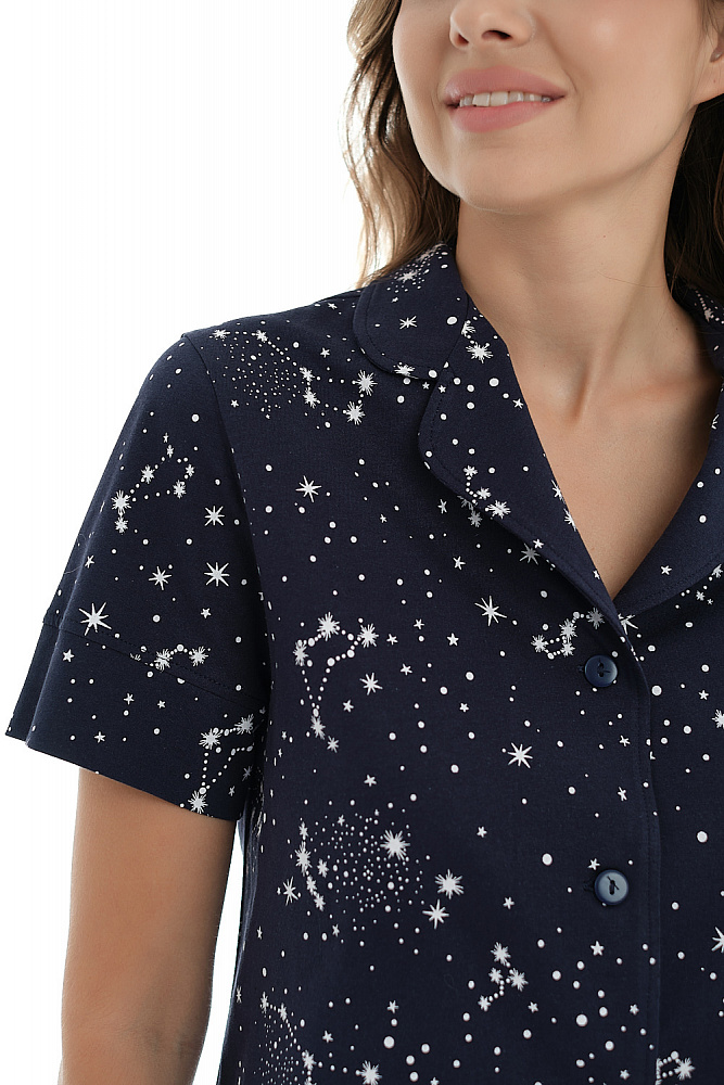 Пижама из хлопка, комплект Slow beauty Созвездия_8079