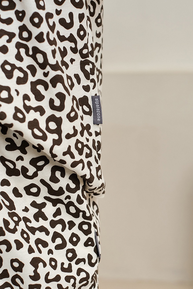 Футболка с принтом Kris Молочный леопард_17313