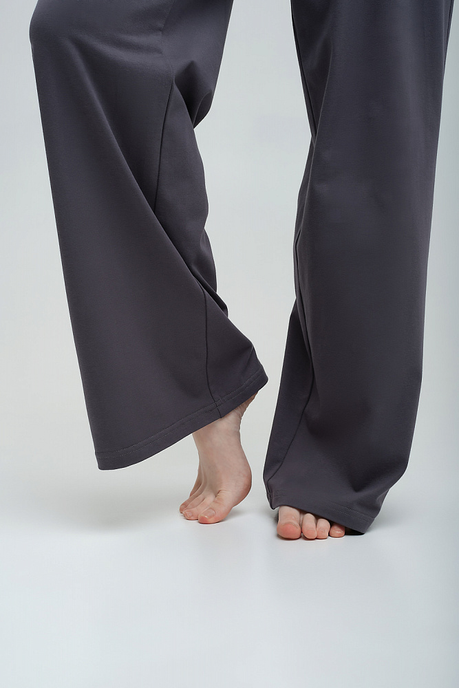Брюки из эластичного хлопка с карманами Bloom Графит_8534