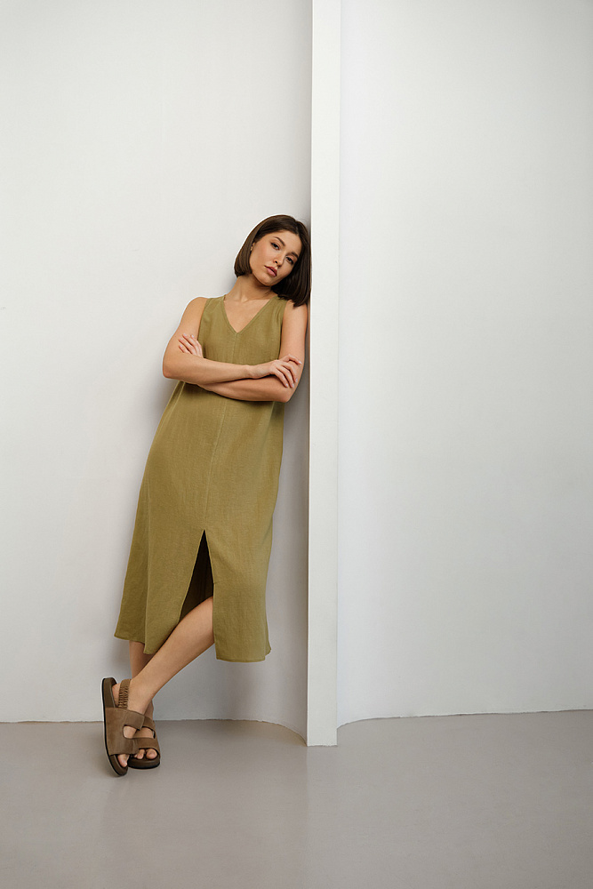 Сарафан длинный Sonet Хаки_15076