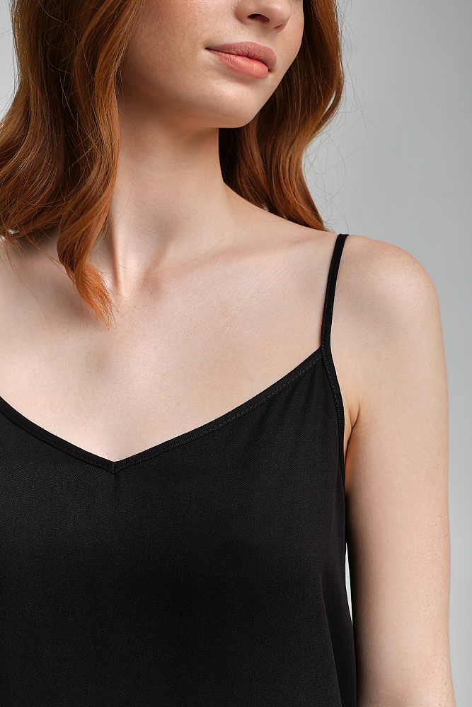 Сорочка из струящегося штапеля Pretty Черный_9013