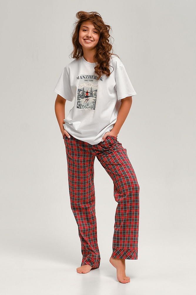 Футболка оверсайз с принтом Altai woman Белый/Манжерок_17940