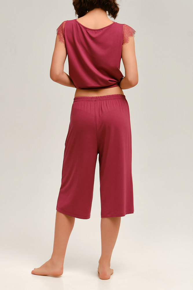 Кюлоты из вискозы Lili Малиновый_12821