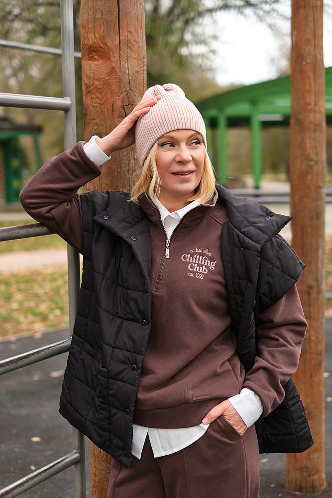 Свитшот из футера Jessie Шоколад_17823