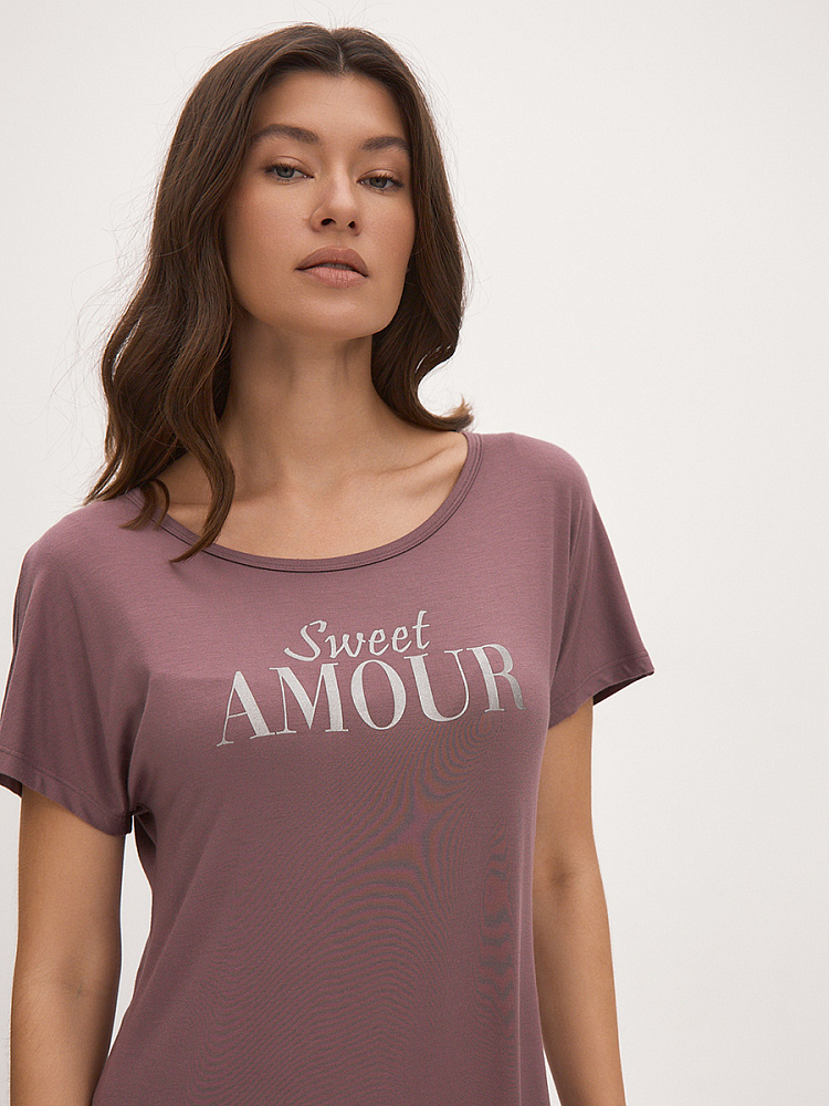 Платье из вискозы с кружевом Peris Лиловый_13379