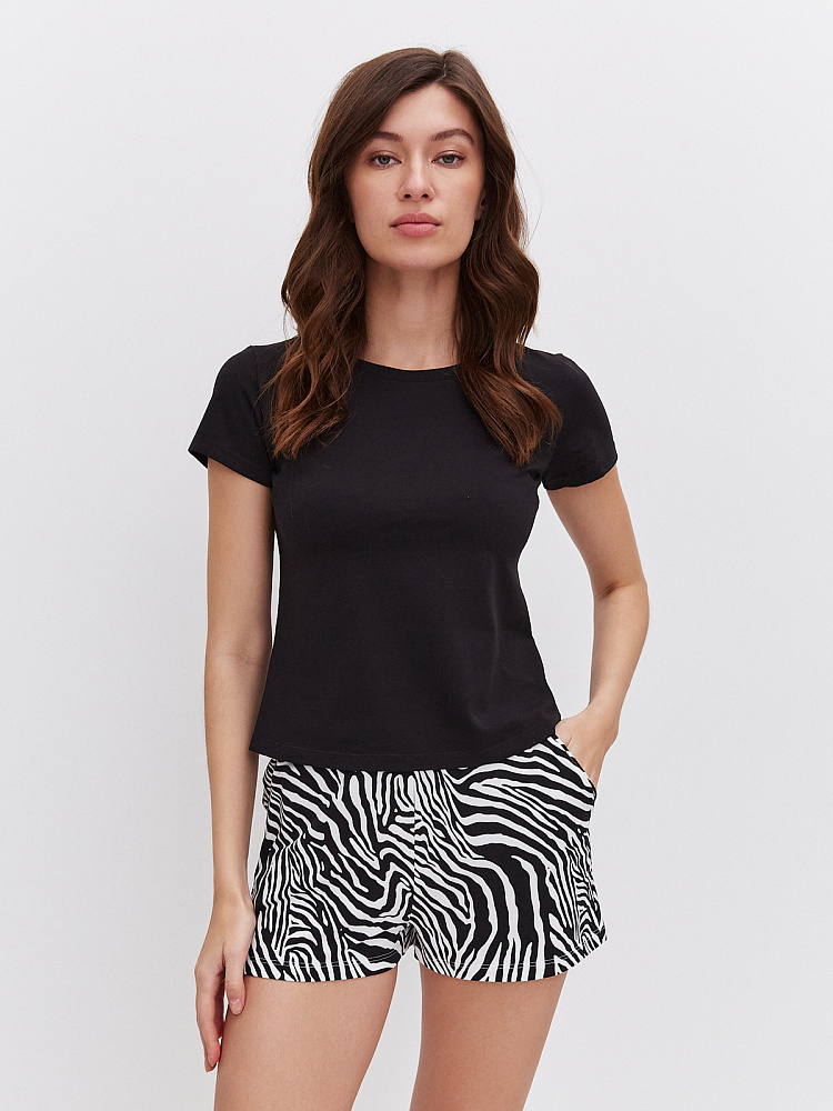 Пижама из эластичного хлопка, комплект Nicole Зебра_12940