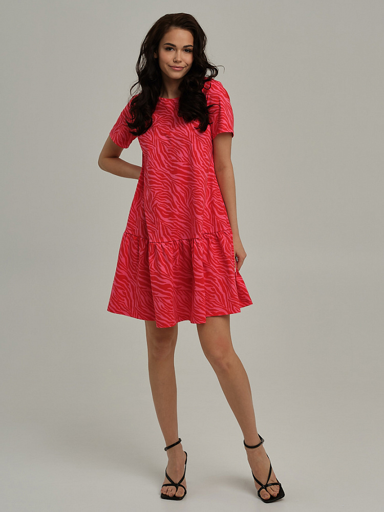 Платье из хлопка Kira Розовая зебра_10538