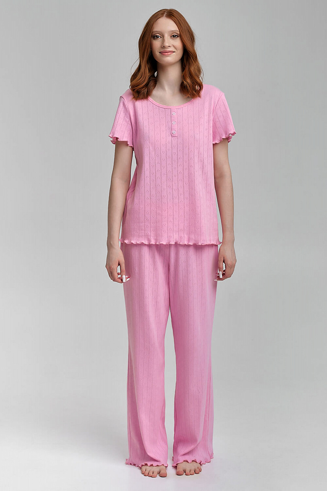 Брюки из хлопка Alisa Розовый_8989