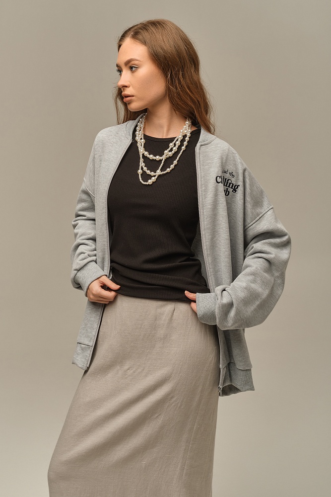 Майка Американка трикотажная в рубчик Flat Черный_18604