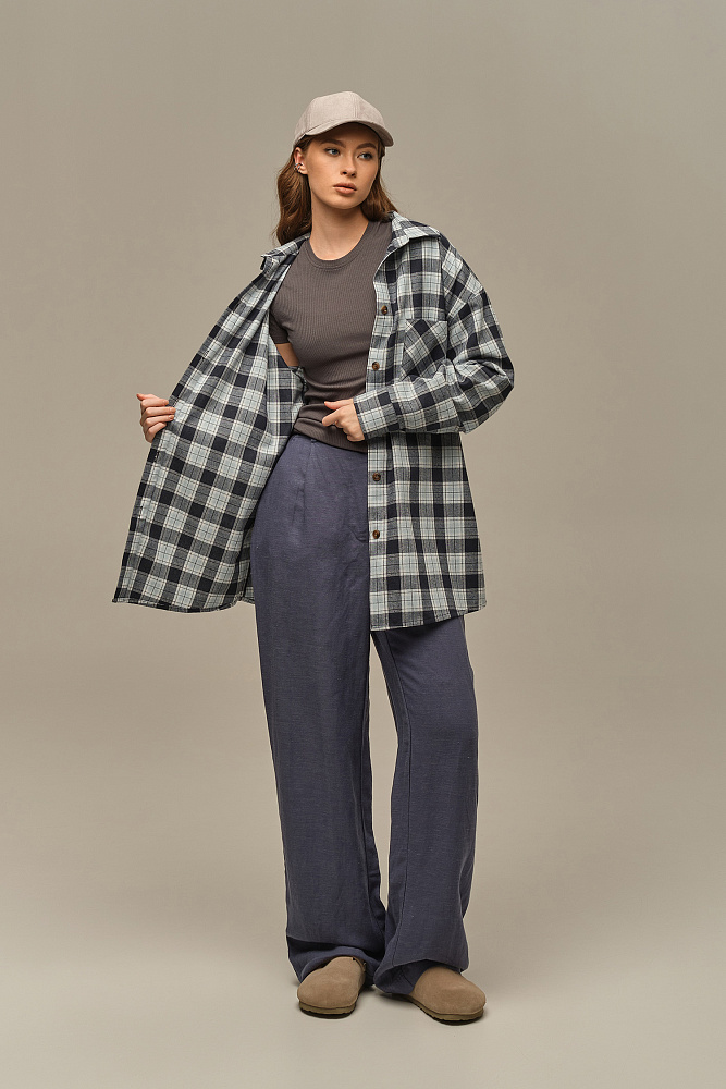 Футболка трикотажная в рубчик Flat Графит_15962