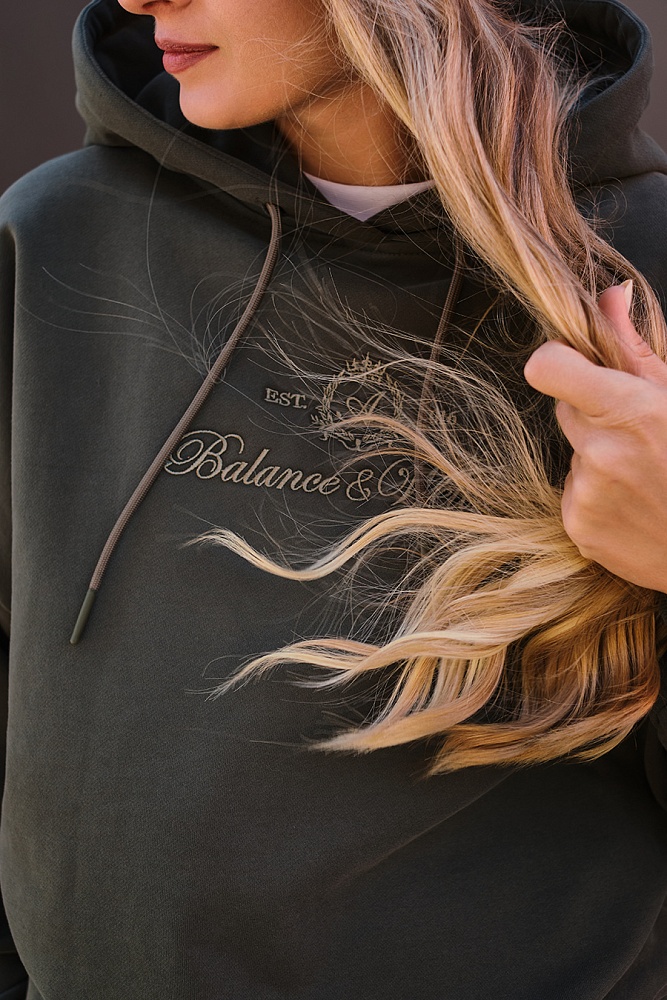 Худи из футера с начесом Lori Зеленая хвоя_17745