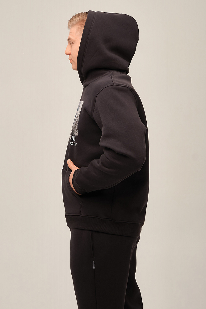 Худи мужской с принтом Rob Графит_13417