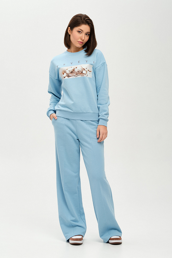 Брюки из футера Art place Голубой_14356