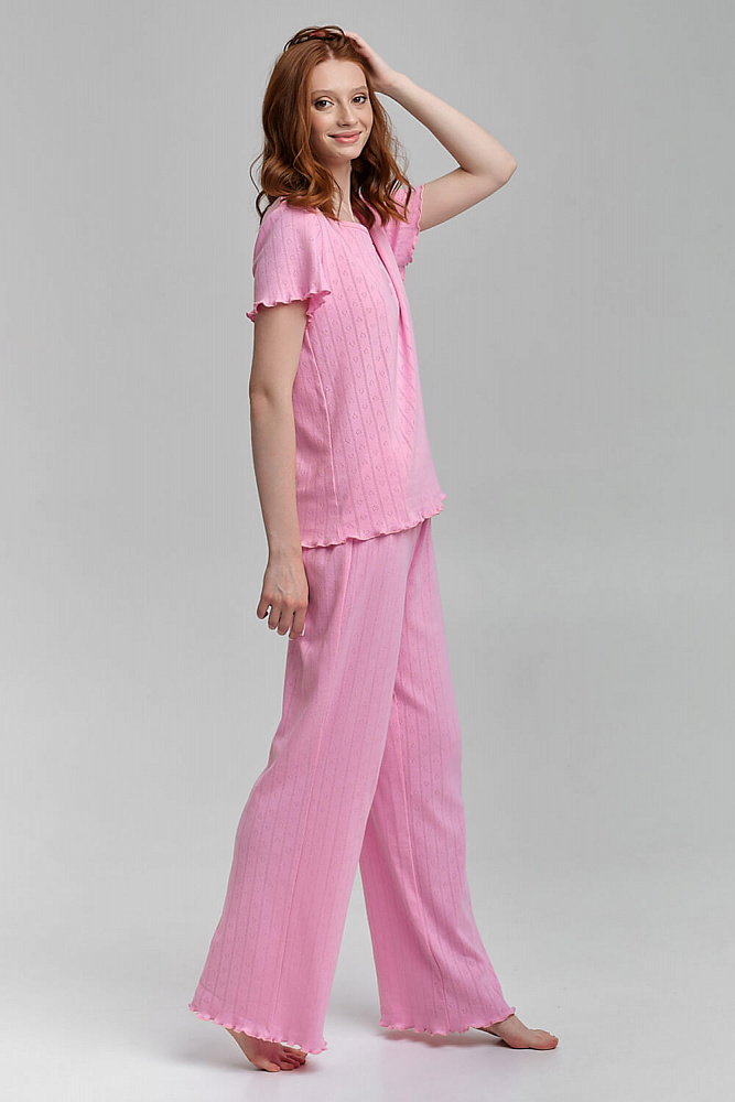 Брюки из хлопка Alisa Розовый_8987