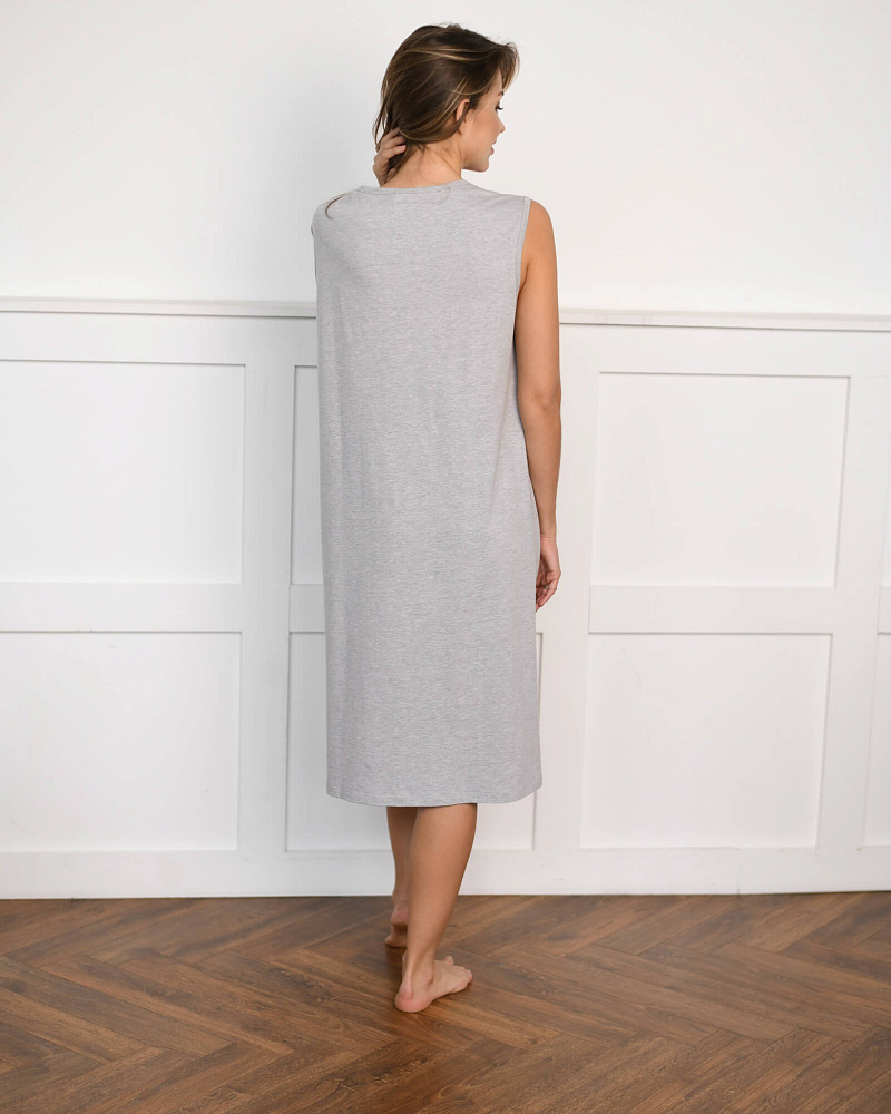 Сорочка из эластичного хлопка Sofia Серый/меланж_7014