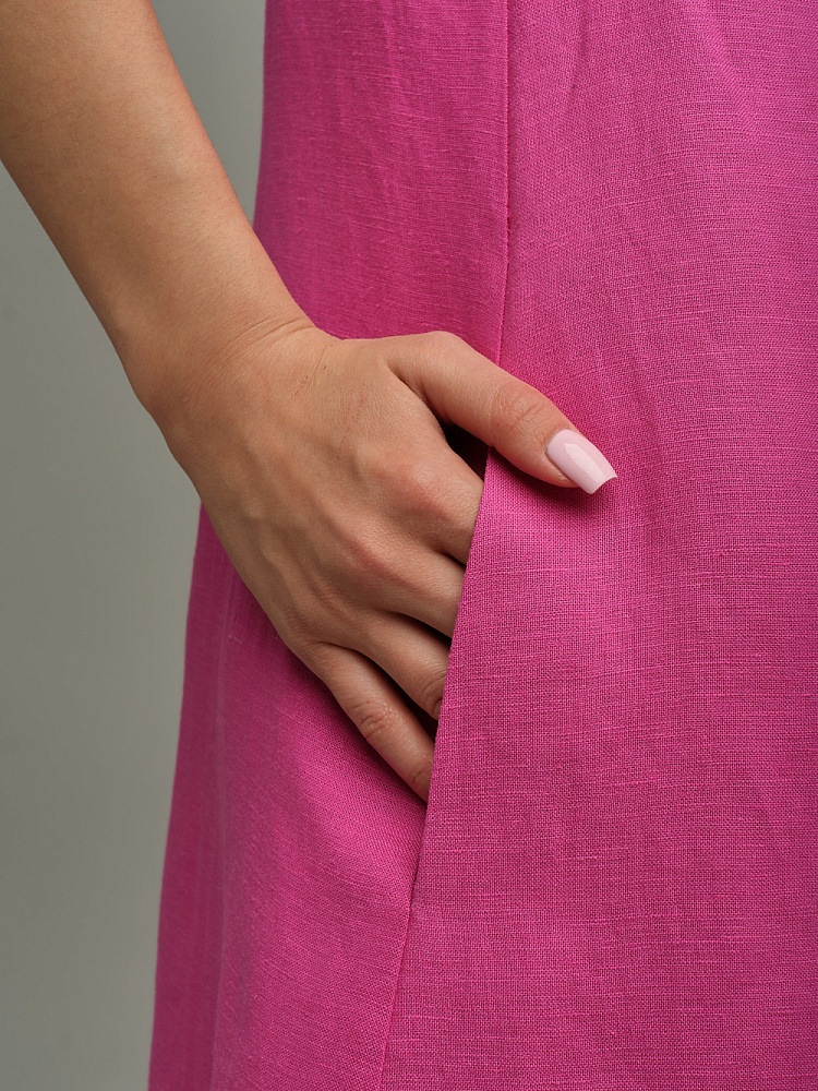 Платье изо льна Sonet Фуксия_9913