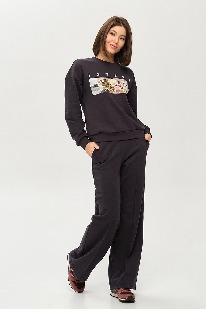 Свитшот из футера Art place Графит/Роза_14488