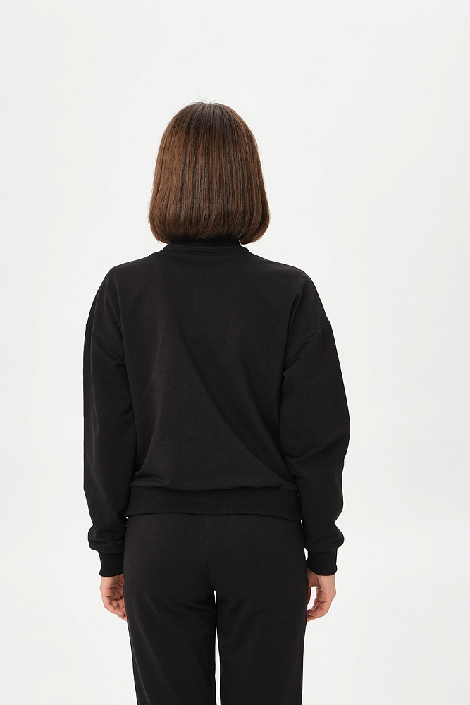 Свитшот на молнии из футера 2х нитка Future Черный_17208