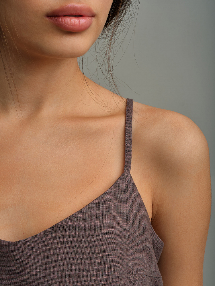 Топ изо льна Sonet Шоколадный_9859