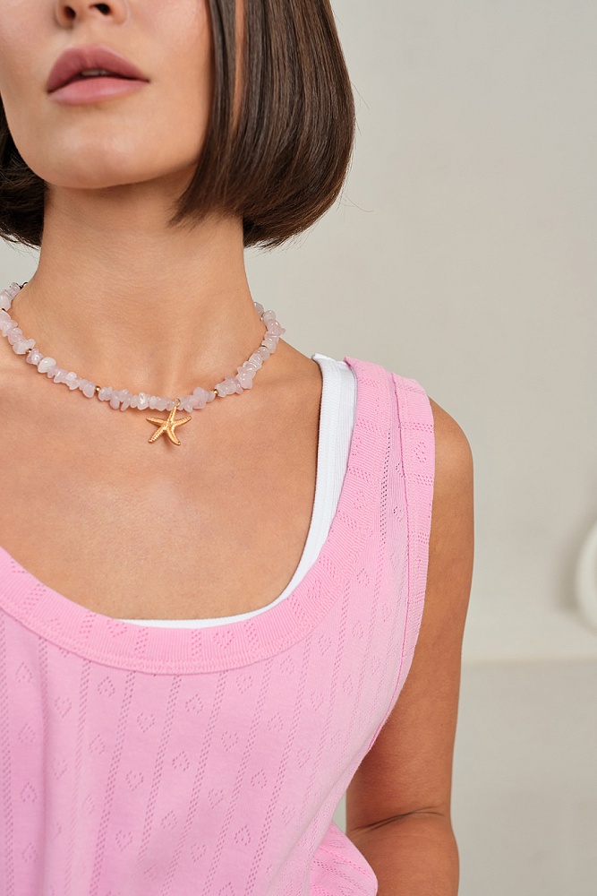 Майка из хлопка Alisa Розовый_17376