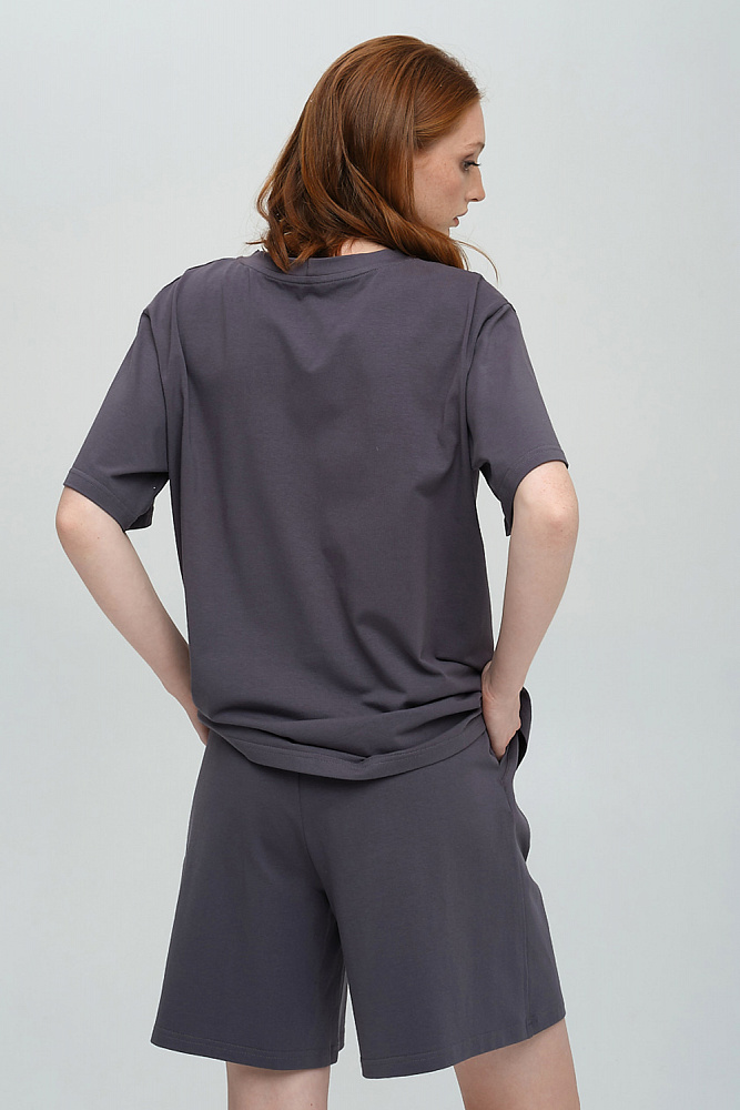 Шорты из эластичного хлопка Bloom Графит_8694