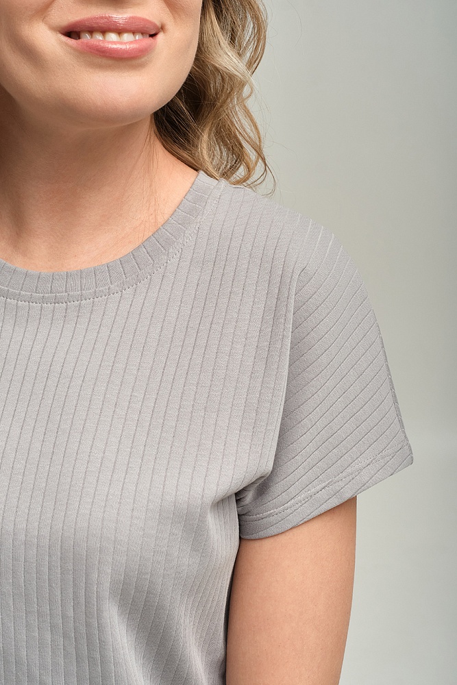 Футболка из хлопка Alisa Серый_18188