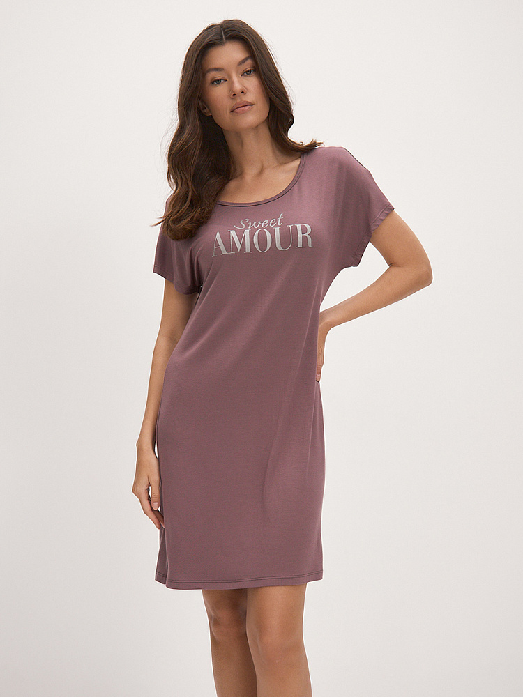 Платье из вискозы с кружевом Peris Лиловый_13384