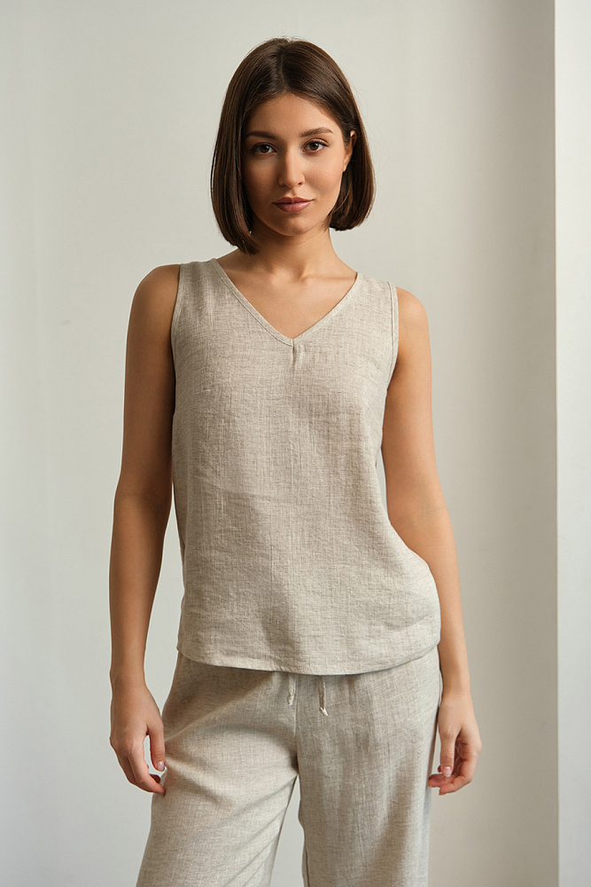 Топ изо льна Sonet Бежевый_15177