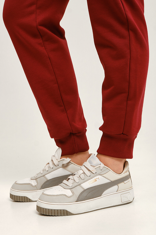 Джоггеры с начесом Lori Бордовый_12815