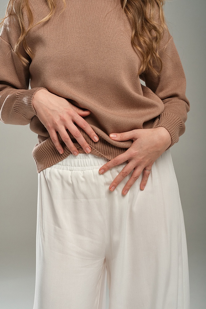 Брюки из вискозы Wedding Молочный_19008