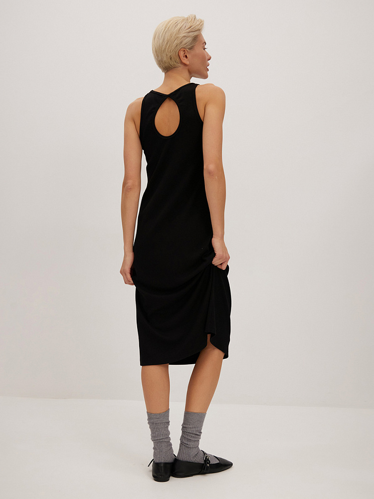 Платье в рубчик Basic Черный_14274