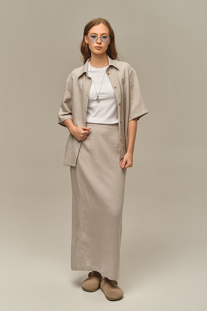 Футболка трикотажная в рубчик Flat Белый_15976